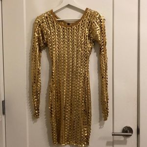 Gold dress
